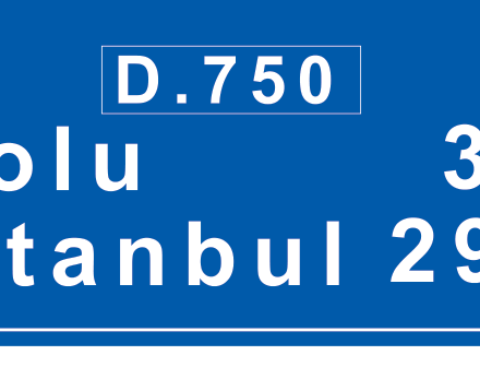 B-13a B-13a - Kavşak Çıkışı Mesafe Levhası trafik levhası