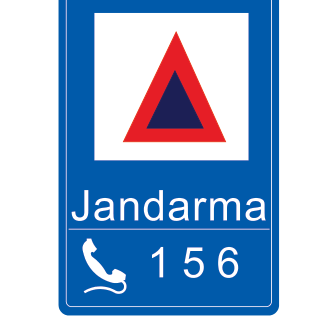 B-40 B-40 - Jandarma trafik levhası