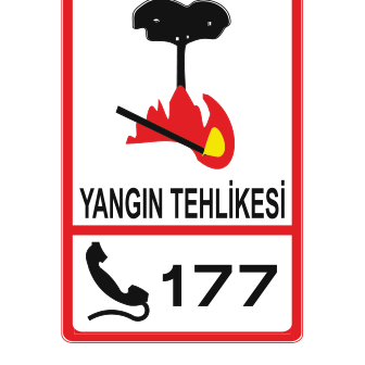 B-42 B-42 - Yangın Tehlikesi trafik levhası