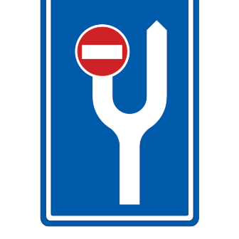 B-48 B-48 - Bölünmüş Yol Öncesi trafik levhası