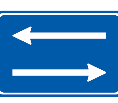 B-52b B-52b - İki Yönlü Yol (Alternatif) trafik levhası