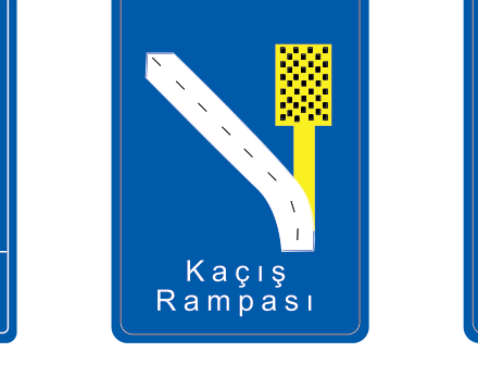 B-55a B-55a - Kaçış Rampası trafik levhası