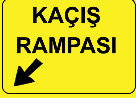 B-55c B-55c - Kaçış Rampası (Sol) trafik levhası