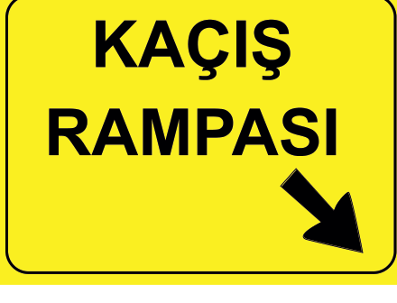 B-55d B-55d - Kaçış Rampası (Mesafe) trafik levhası