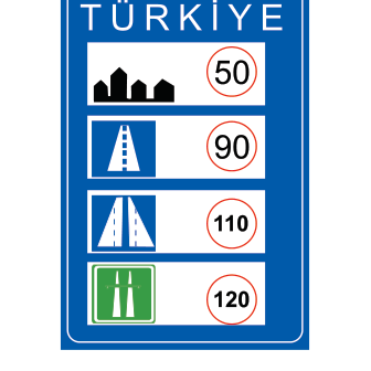 B-8c B-8c - Türkiye Hız Sınırları Levhası trafik levhası