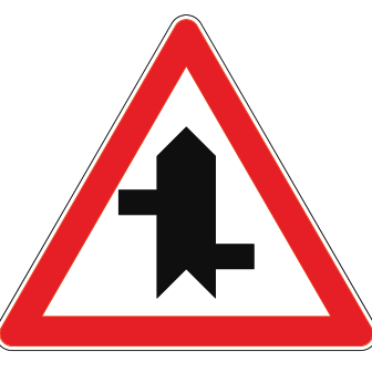 T-22d T-22d - Anayol-Tali Yol Kavşağı (Sağ Çapraz) trafik levhası