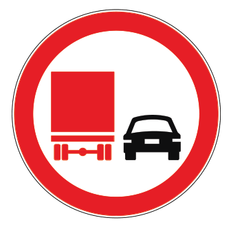 TT-28 TT-28 - Kamyonlar İçin Geçme Yasağı trafik levhası