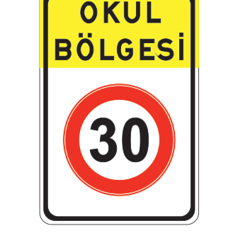 TT-29b TT-29b - Okul Bölgesi Azami Hız Sınırlaması trafik levhası