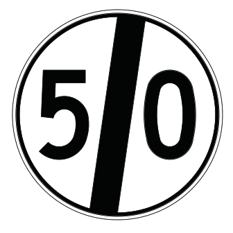 TT-33 TT-33 - Hız Sınırlama Sonu trafik levhası