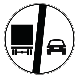 TT-34b TT-34b - Kamyonlar İçin Geçme Yasağı Sonu trafik levhası