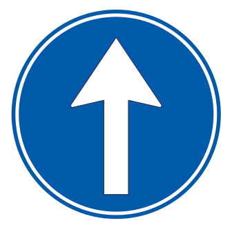 TT-35c TT-35c - İleri Mecburi Yön trafik levhası