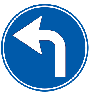 TT-35h TT-35h - Sola Mecburi Yön (Alternatif) trafik levhası