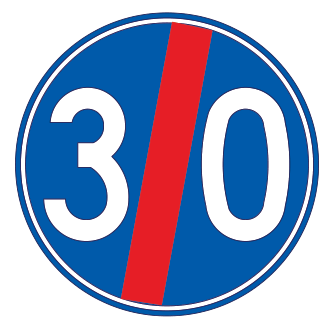 TT-41b TT-41b - Mecburi Asgari Hız Sonu trafik levhası